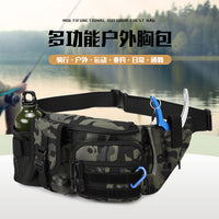 Outdoor Cycling Fishing Lure Bag Multifunctional Waist Pack with Water Bottle Holder