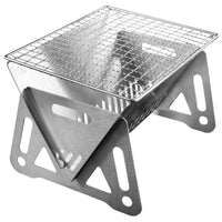 Portable Stainless Steel Folding BBQ Grill and Wood Burning Stove for Outdoor Camping