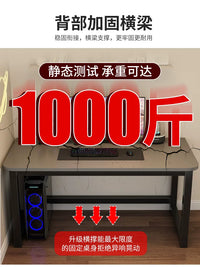 Modern Home Office Gaming Desk with Sturdy Metal Legs, Computer Study Writing Table