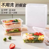 Disposable Microwaveable Lunch Box Set for Outdoor Camping and Picnics, Portable Fruit Bento Containers