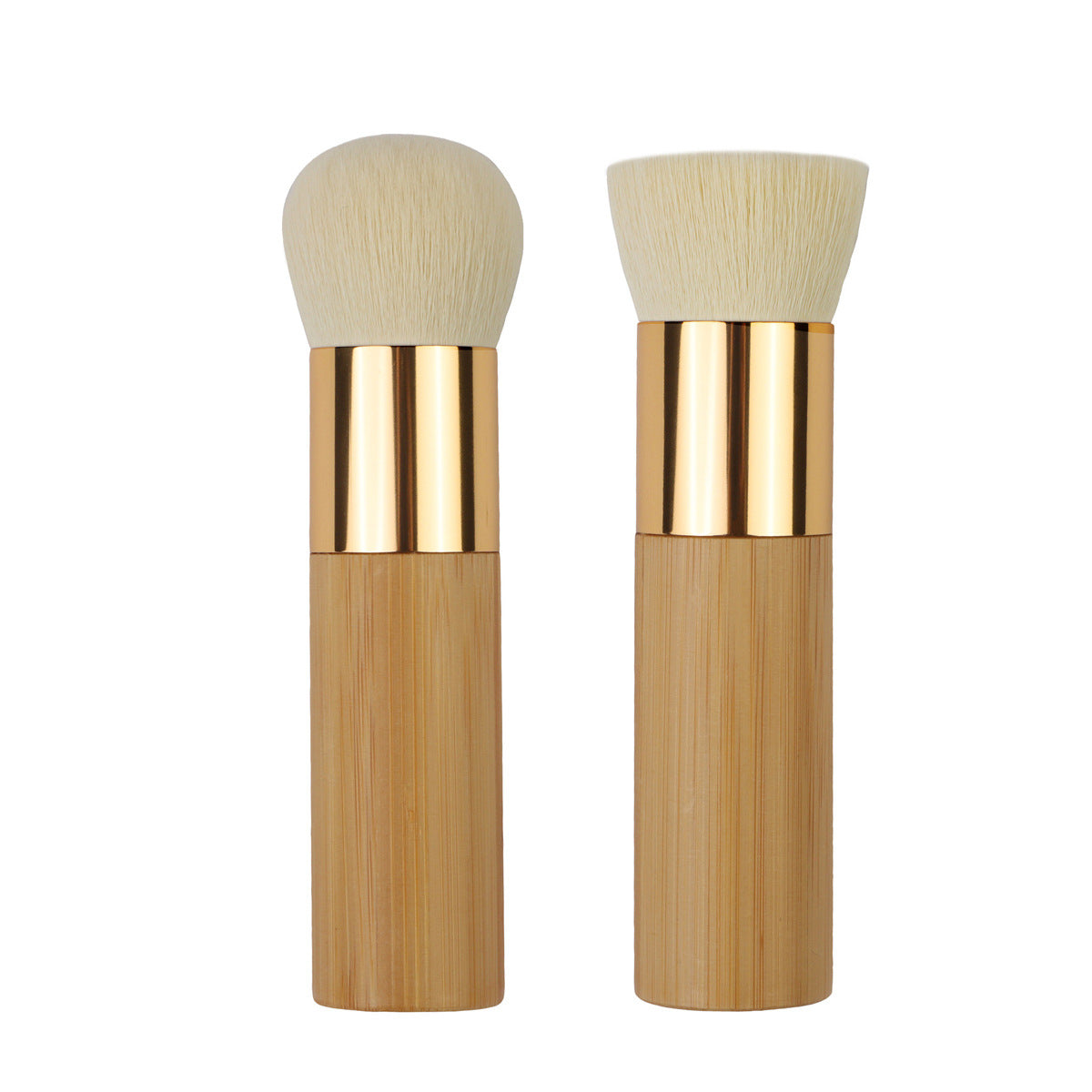 Large Short-Handle Blush Powder Foundation Brush Flat-Head Fiber Bristles for BB Cream Makeup