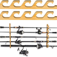 Wooden Wall-Mounted Hat Rack for Baseball Caps and Clothes, 5-Tier Storage Organizer
