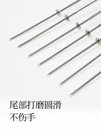 Stainless Steel Metal Skewers for Grilling, Kabob Skewers & Skewer Sticks for BBQ, Food Grade Barbecue Skewers for Automatic Kebab Machines