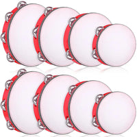 Orff Kids Percussion Tambourine Hand Drum Toy with Polyester Skin for Dance Props