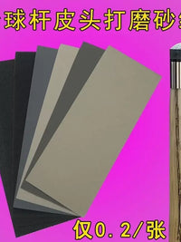 Billiard Cue Tip Sandpaper Polishing Kit for Burr Removal and Refinishing