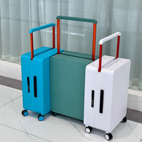 Wide Handle Hardshell Spinner Luggage with TSA Lock, Carry-On & Checked Suitcase