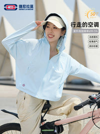 Women's Ice Silk Sun Protection Capelet - Lightweight & Loose Fit