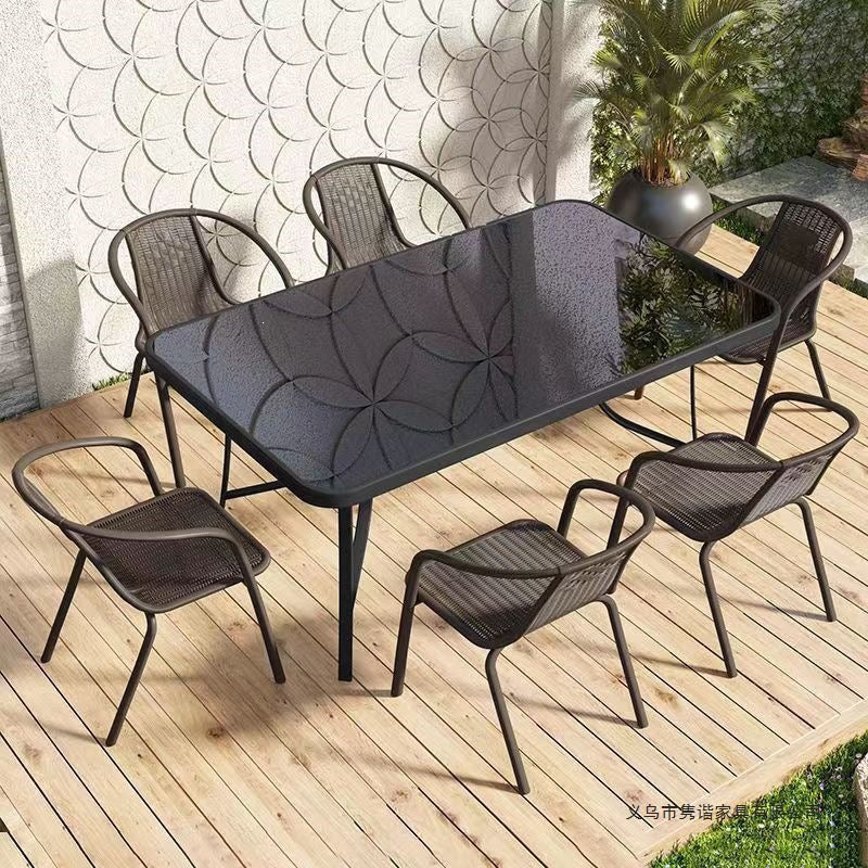 Outdoor Patio Folding Bistro Table and Chairs Set for Balcony Garden