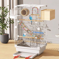 Portable Parrot Bird Cage Transparent Ecological Villa Large Breeding Cage for Cockatiel Budgie Myna