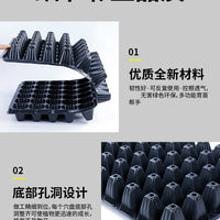 Seedling Starter Trays with Drainage Holes and Bottom Trays for Garden and Greenhouse