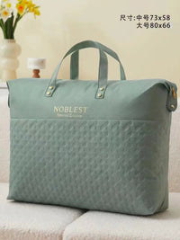 Large Capacity Quilt Storage Bag with Zipper and Handle for Down Comforters and Travel