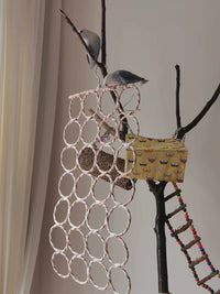 Parrot Climbing Net Hammock Chew Toy for Small to Medium Birds