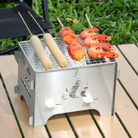 Portable Detachable Camping BBQ Grill for 2-3 People