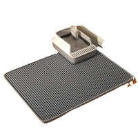 Cat Litter Mat Double Layer Trapping Pad for Litter Boxes, Spill-Proof and Easy Clean