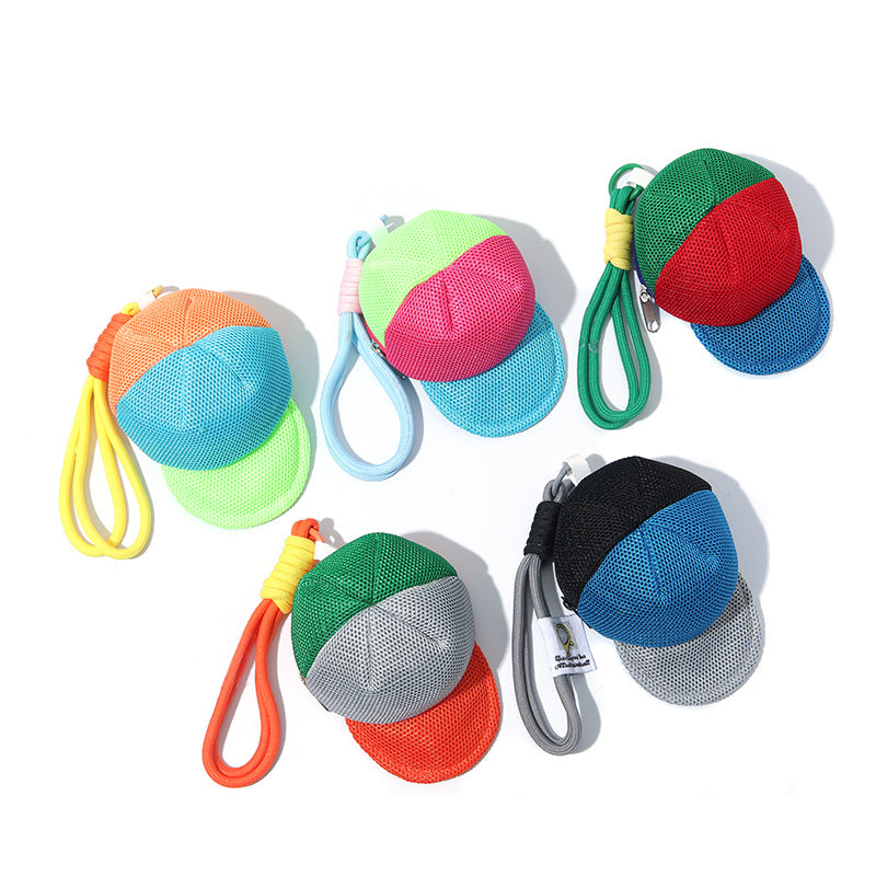 Dopamine Color Baseball Cap Coin Purse with Keychain