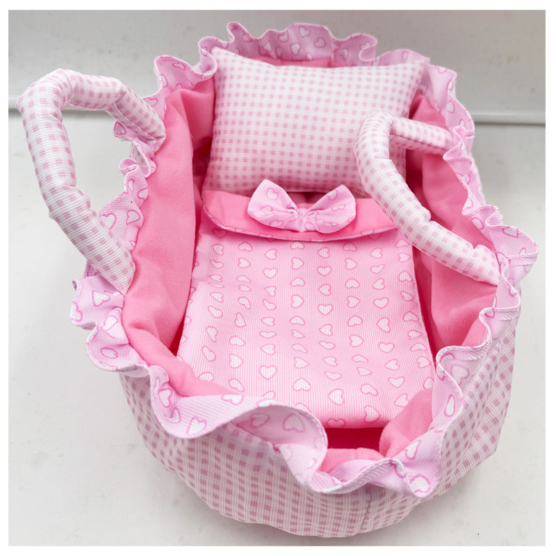Doll Carrier Basket for Baby Doll Accessories, Pink, Blue, Purple