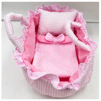 Doll Carrier Basket for Baby Doll Accessories, Pink, Blue, Purple