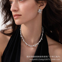 HEFANG Bubble Nebula Necklace for Women, Lightweight Luxury Clavicle Chain
