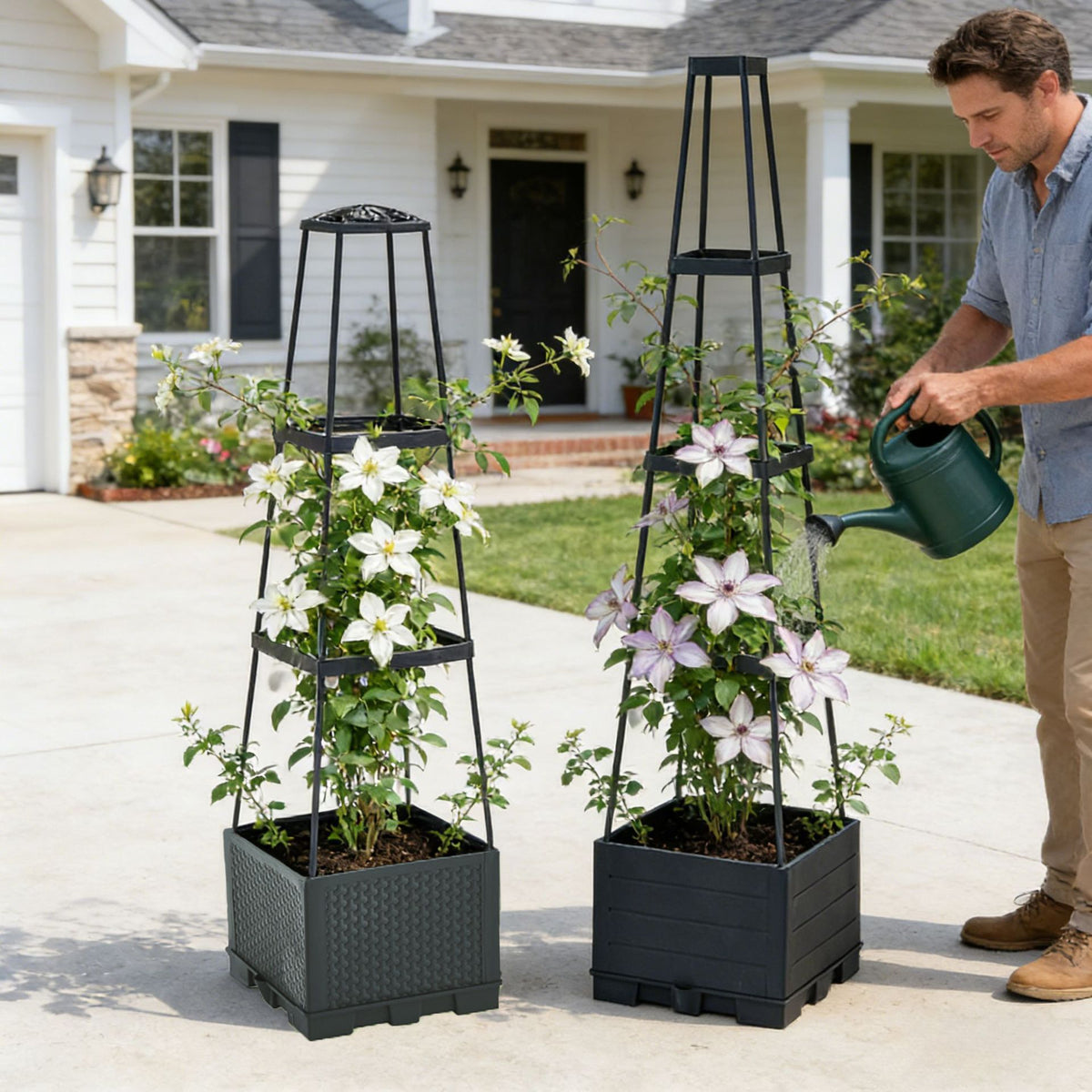 Outdoor Raised Garden Bed Planter Box for Balcony and Rooftop Vegetable Gardens