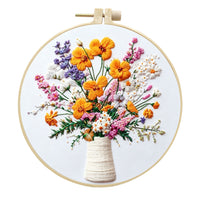 DIY Embroidery Kit with Floral Patterns for Beginners