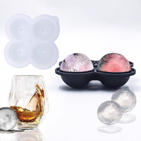 Large Sphere Ice Cube Mold Food-Grade Silicone Round Ice Ball Maker for Whiskey and Cocktails