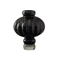 Retro Chinese Style Amber Glass Vase for Home Decor