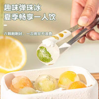 Silicone Sphere Ice Cube Tray with Press-Type Lid, 6-Cavity Round Ice Ball Maker for Home Bar