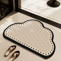 Vintage French Diatomaceous Earth Bath Mat, Non-Slip Absorbent Soft Bathroom Floor Mat