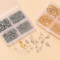 DIY Jewelry Making Kit with Lobster Clasps, Jump Rings, and Crimp Beads for Necklaces and Bracelets