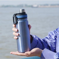 JINLI Stainless Steel Insulated Water Bottle, Large Capacity, Dual-Opening, Portable for Students and Outdoor Sports