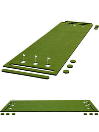 Indoor Golf Putting Green Practice Mat Set for Home and Office - Portable Golf Training Aid