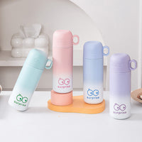 Cartoon Cute 316 Stainless Steel Insulated Water Bottle with Handle, Dual-Use Lid, 480ml