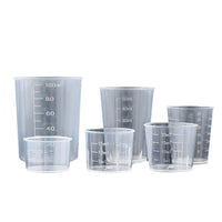 Plastic Measuring Cups with Lids, Graduated Milliliter Scale for Home, Baby, Kitchen, 5-120ml