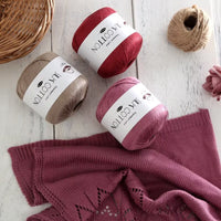 No. 6 Lace Thread Silk Cotton Linen Blend Yarn for Crochet and Knitting