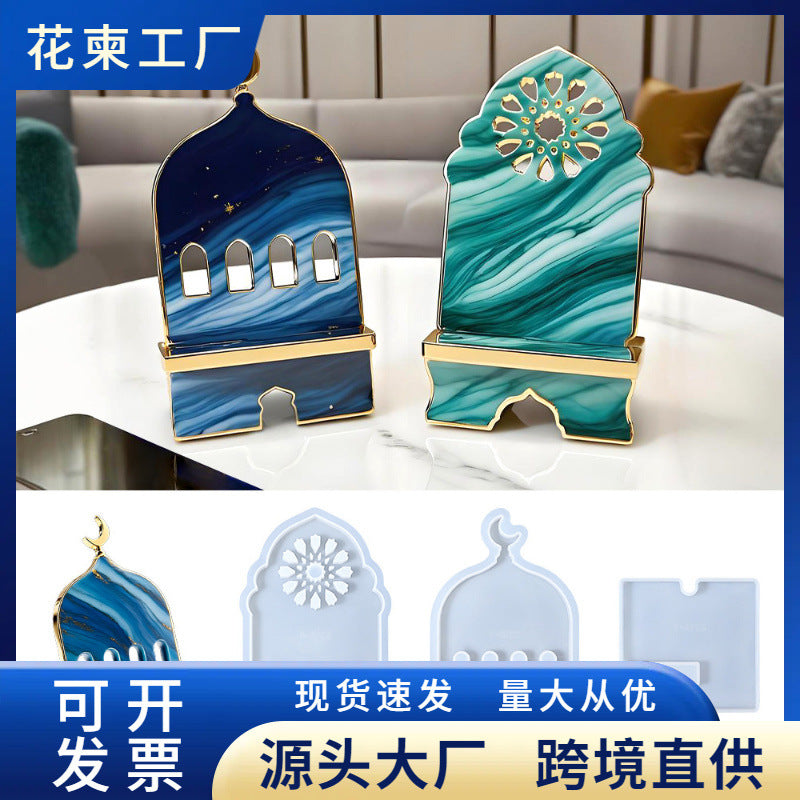 Middle Eastern Style Phone Stand Resin Mold for DIY Desktop Decoration