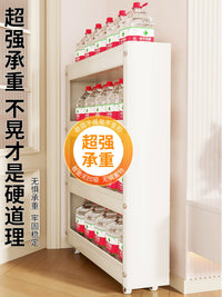 Slim Rolling Storage Cart with Wheels for Narrow Spaces, Multi-layer Organizer Rack for Kitchen Bathroom