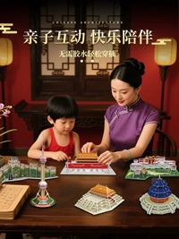 3D Jigsaw Puzzle Chinese Ancient Architecture Model DIY Craft Kit for Kids