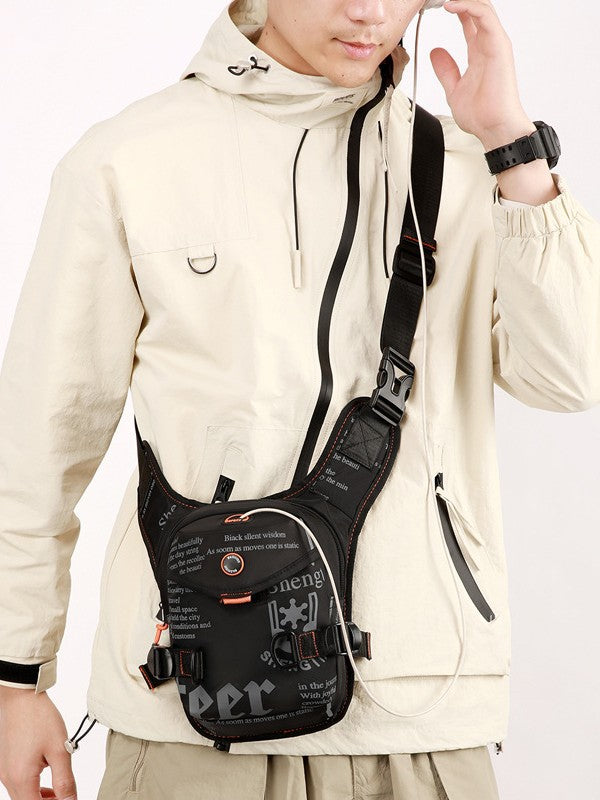 Men's Multi-functional Outdoor Crossbody Bag Running Cycling Fishing Leg Bag Casual Shoulder Pack