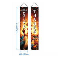 Thanksgiving Welcome Porch Sign Banner for Holiday Party Outdoor Decor