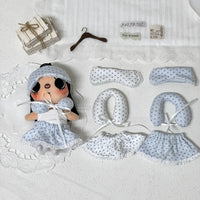 10cm Doll Pajama Set with Eye Mask and U-shaped Pillow for Yuy Xiaoyu Nyota Tata Kuku Dolls