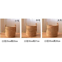 Handwoven Bamboo Wicker Storage Basket Nordic Style Flower Basket Large Capacity Floor Decor
