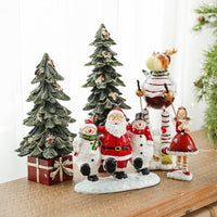 Resin Santa Claus Christmas Figurines Festive Scene Decor Gifts