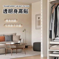 Removable Kids Height Measurement Wall Sticker, Transparent Growth Chart Ruler, No Wall Damage