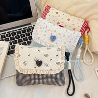 Portable Sanitary Pad Pouch Cute Cartoon Large Capacity Menstrual Bag for Students