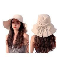 Women's UV Protection Sun Hat with Wide Brim and Windproof Lanyard for Summer Outdoor Activities