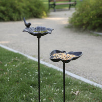 European Retro Cast Iron Bird Feeder Garden Ornament