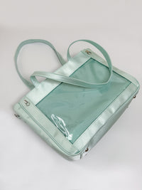 Anime Ita Bag Transparent Display Shoulder Bag for Pins and Cards Large Capacity
