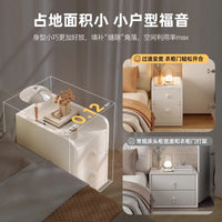 Slim 20cm Bedside Table Narrow Storage Cabinet with Drawers for Small Spaces