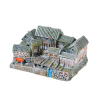 Miniature Chinese Courtyard House Resin Ornament for Micro Landscape Decor