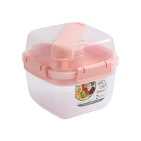 Insulated Double-Layer Lunch Box with Cutlery Set for Picnics and Salads